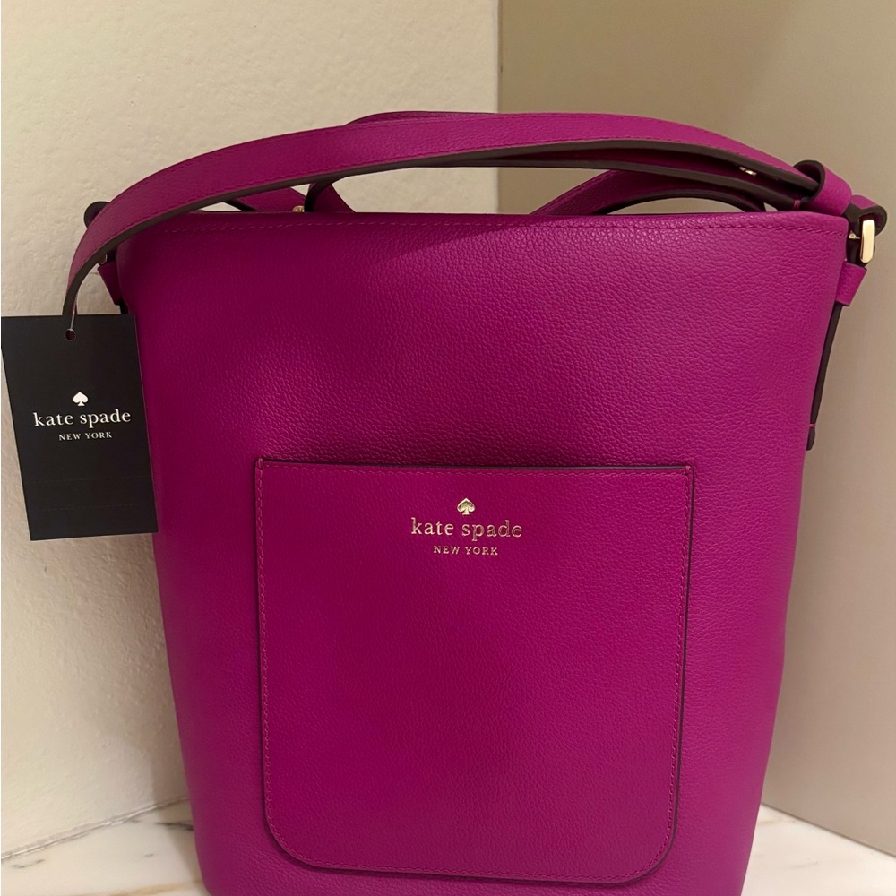Kate Spade Fuchsia Leather Crossbody Bag
